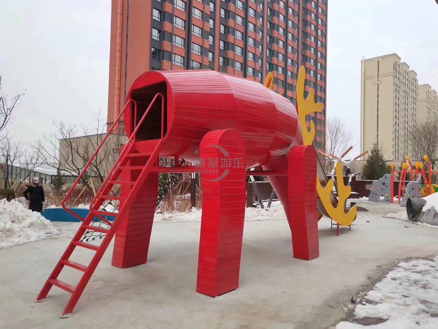 猛犸象不銹鋼滑梯 猛犸象不銹鋼滑梯