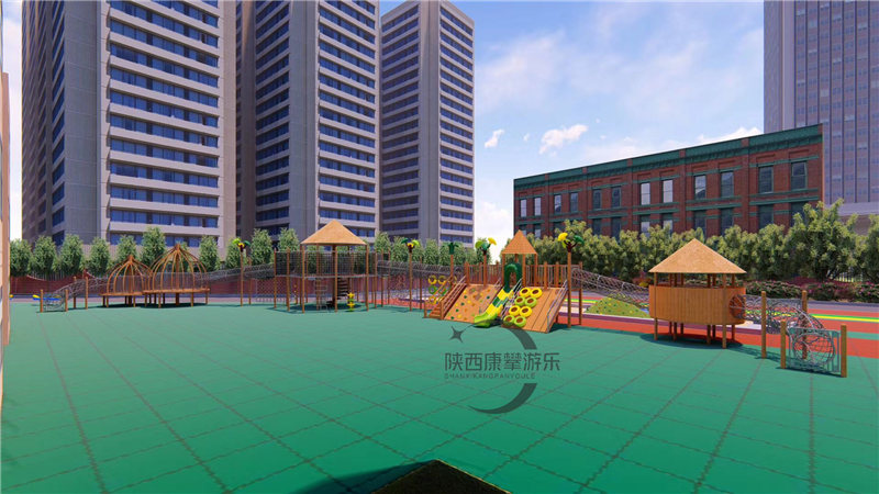 幼兒園戶外木質(zhì)兒童游樂(lè)設(shè)施效果圖