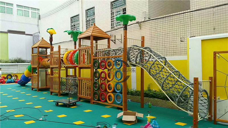 幼兒園戶外實木攀爬滑梯拓展 幼兒園戶外實木攀爬滑梯拓展