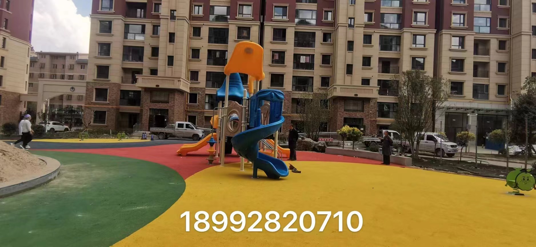 寧夏實物塑料組合滑梯案例