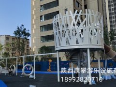 咸陽(yáng)小區(qū)兒童樂(lè)園戶外不銹鋼滑梯攀爬網(wǎng)案例