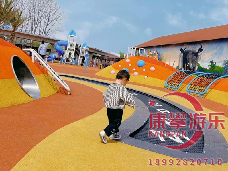 戶外地埋蹦床兒童無動(dòng)力游樂設(shè)施