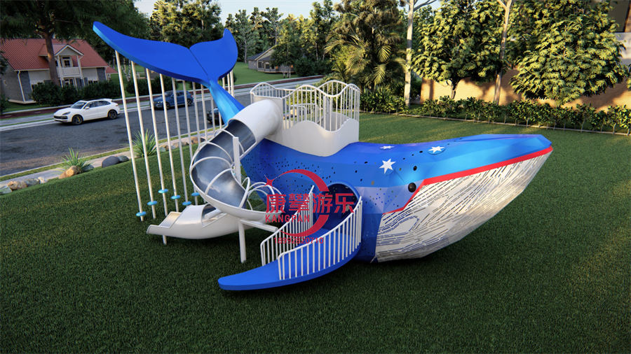 非標(biāo)定制鯨魚(yú)造型不銹鋼滑梯 非標(biāo)定制鯨魚(yú)造型不銹鋼滑梯