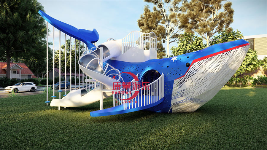 非標(biāo)定制鯨魚(yú)造型不銹鋼滑梯 非標(biāo)定制鯨魚(yú)造型不銹鋼滑梯